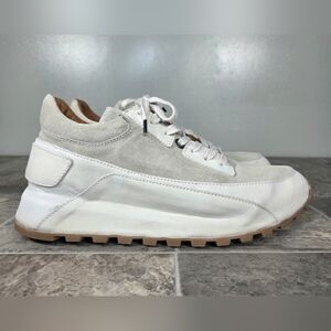 JOHN VARVATOS COLLECTION LES TRAINER SUEDE LEATHER SNEAKERS.